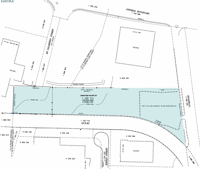 Cypihot Rue, Saint-Laurent, QC à vendre - Plan cadastral – Image 2 sur 2