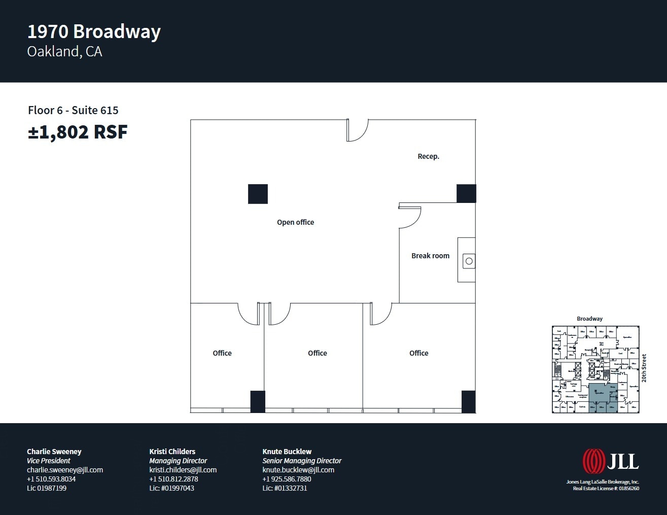 1970 Broadway, Oakland, CA à louer Plan d’étage– Image 1 sur 1