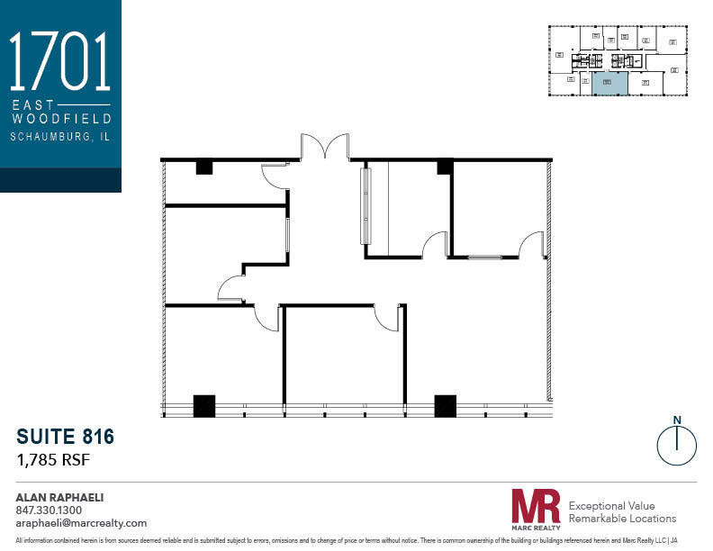 1701 E Woodfield Rd, Schaumburg, IL à louer Plan d’étage– Image 1 sur 1