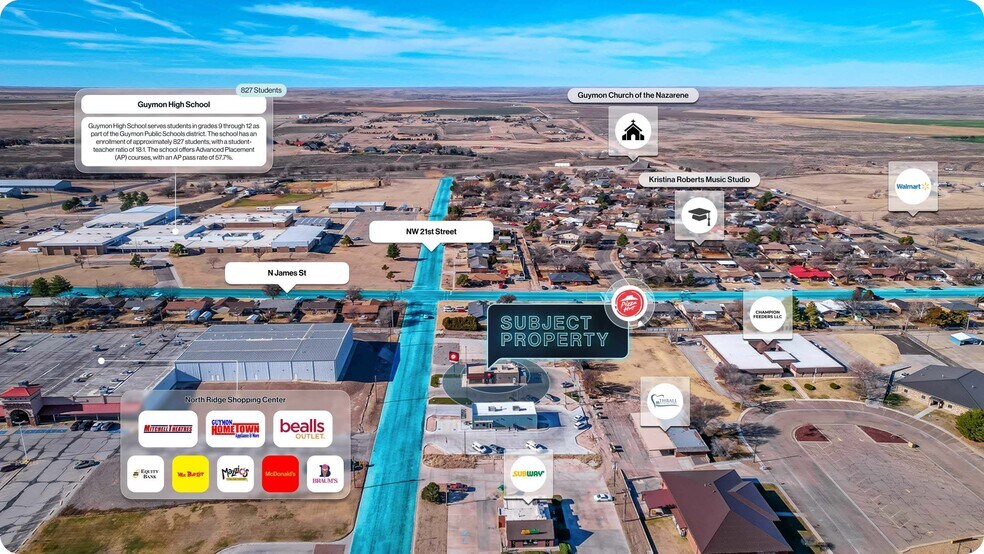414 NW 21st St, Guymon, OK à vendre - Aérien – Image 2 sur 2