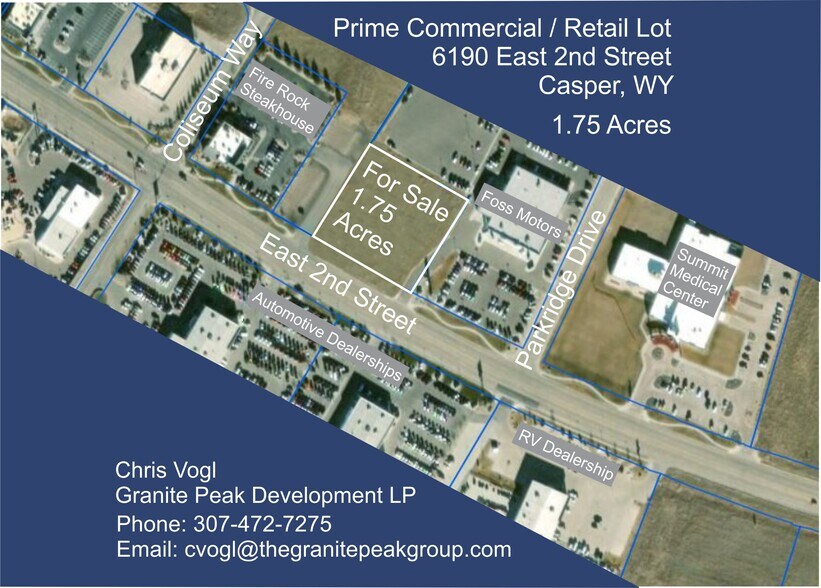 E 2nd St, Casper, WY à vendre - Aérien – Image 2 sur 2
