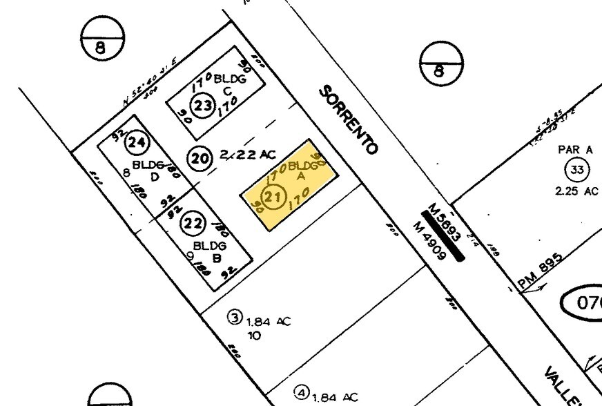 11558 Sorrento Valley Rd, San Diego, CA à louer - Plan cadastral – Image 2 sur 5