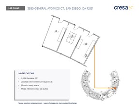 3550 General Atomics Ct, San Diego, CA à louer Plan d’étage– Image 1 sur 1