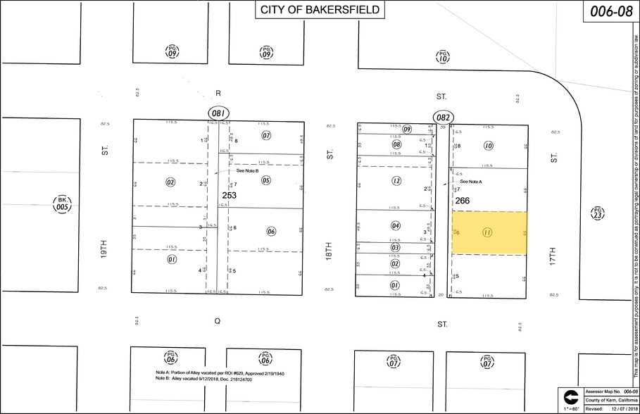 712 17th St, Bakersfield, CA à louer - Plan cadastral – Image 2 sur 10