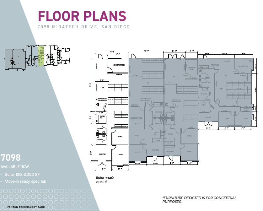 7090 Miratech Dr, San Diego, CA à louer Plan d’étage– Image 1 sur 1