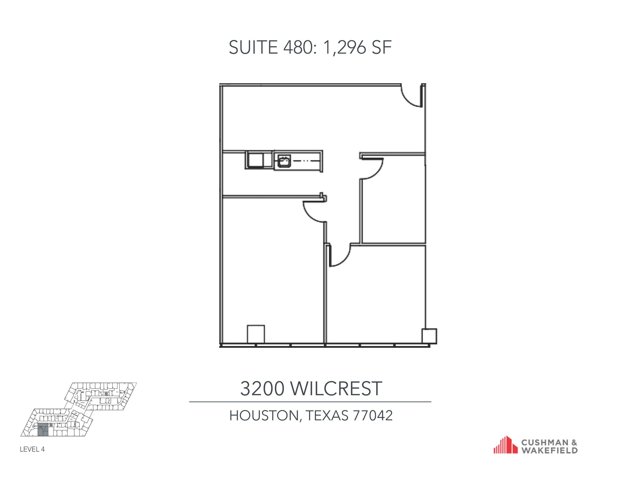 3200 Wilcrest Dr, Houston, TX à louer Plan d’étage– Image 1 sur 1