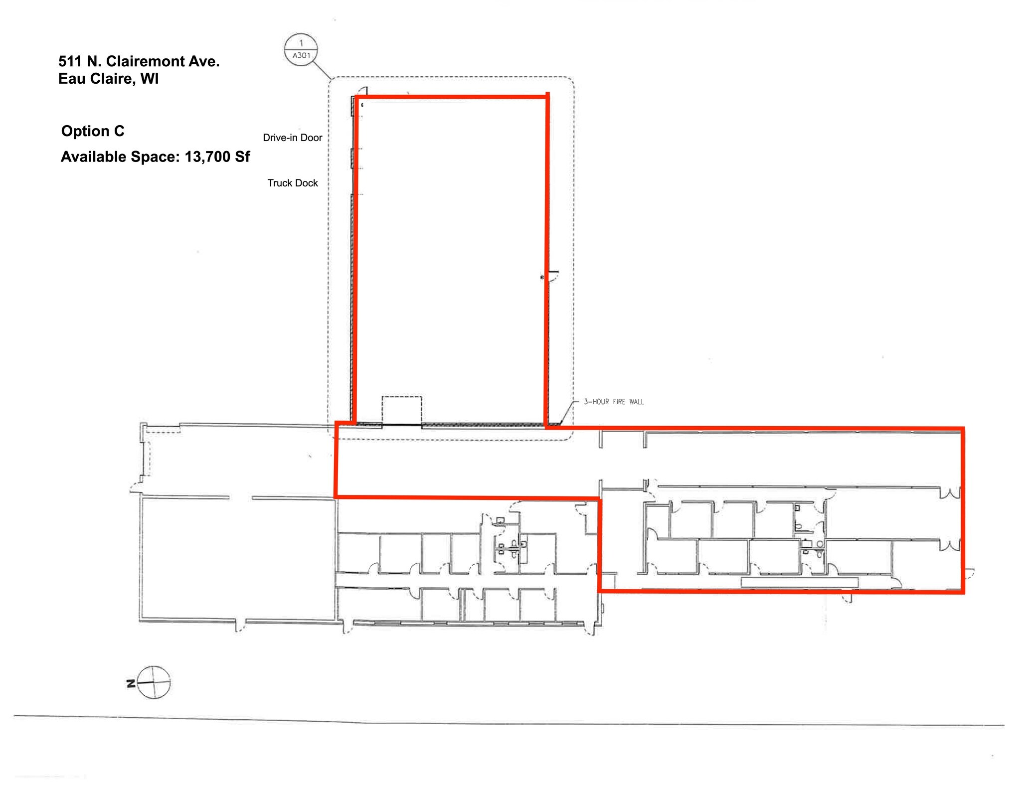 511 N Clairemont Ave, Eau Claire, WI à louer Plan de site– Image 1 sur 3