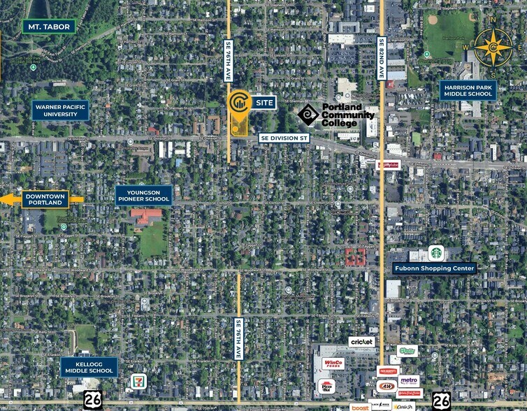 7601 SE Division St, Portland, OR à vendre - Aérien – Image 2 sur 2