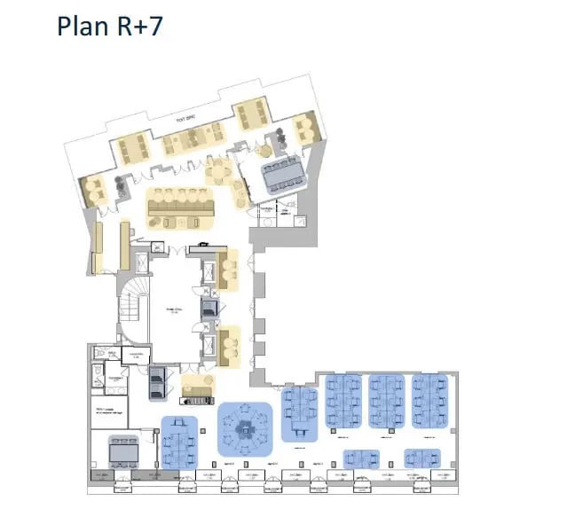 Bureau dans Paris à louer - Plan d’étage – Image 3 sur 4