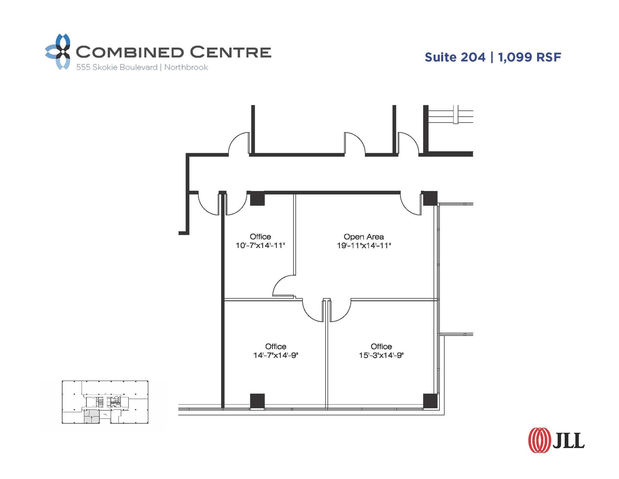 707 Skokie Blvd, Northbrook, IL à louer Plan d’étage– Image 1 sur 1