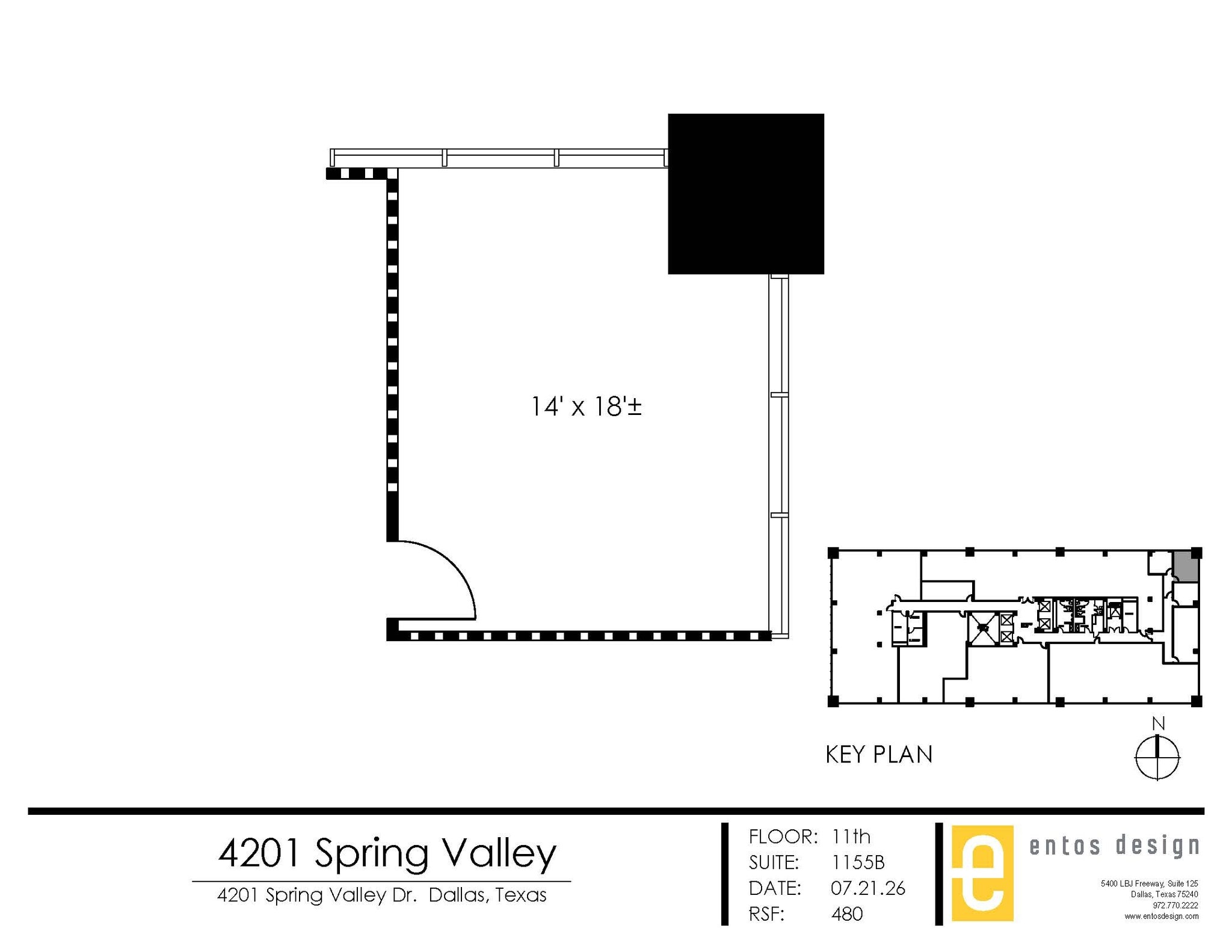 4201 Spring Valley Rd, Dallas, TX à louer Plan d’étage– Image 1 sur 2