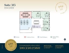 9171 Wilshire Blvd, Beverly Hills, CA à louer Plan d’étage– Image 1 sur 1