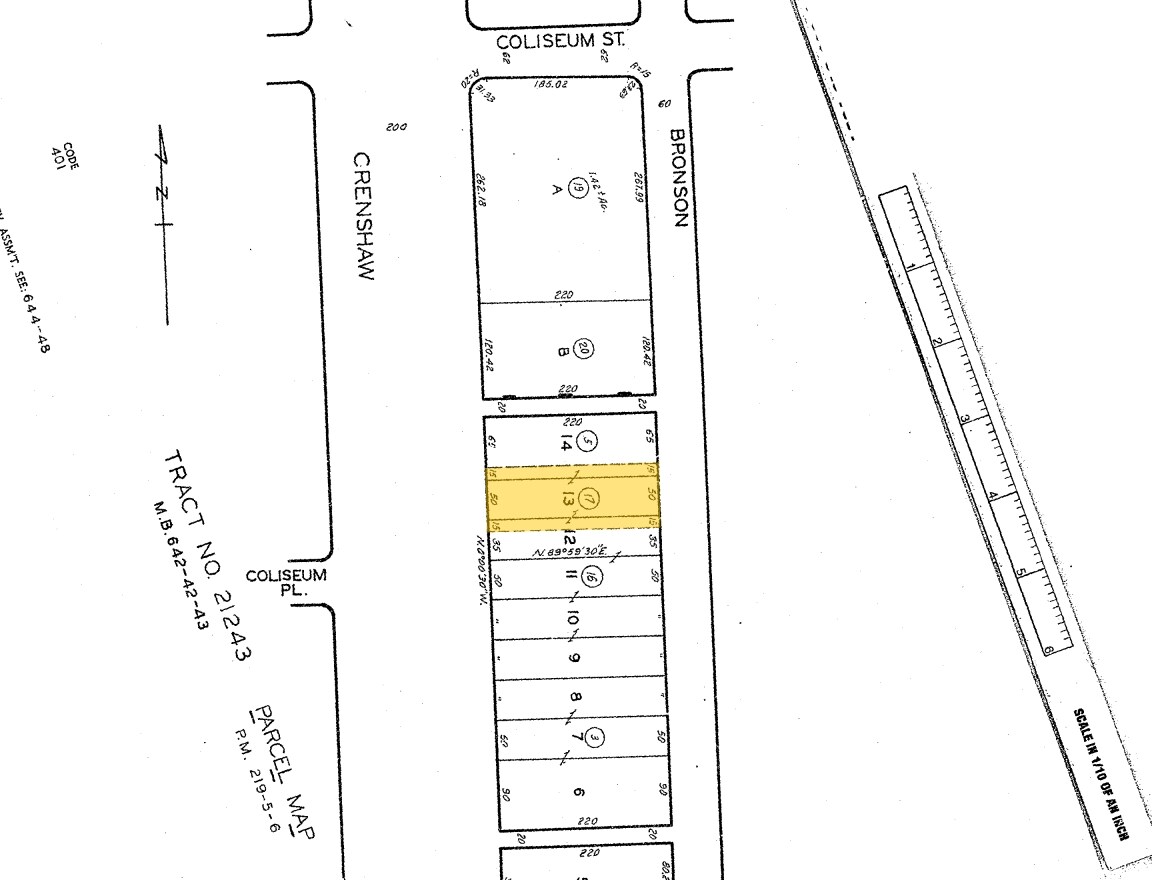 3818-3824 Crenshaw Blvd, Los Angeles, CA à louer Plan cadastral– Image 1 sur 5