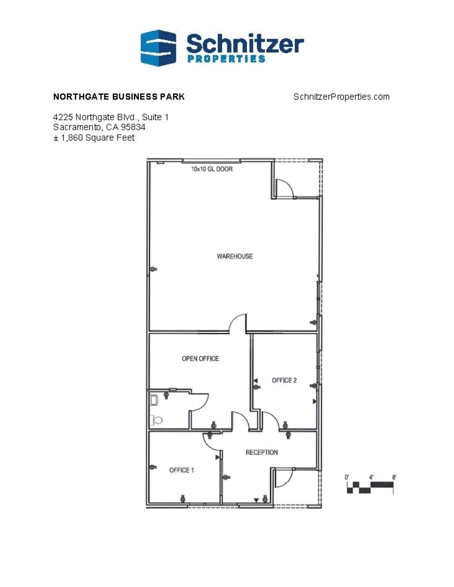 4135 Northgate Blvd, Sacramento, CA à louer Plan d’étage– Image 1 sur 1