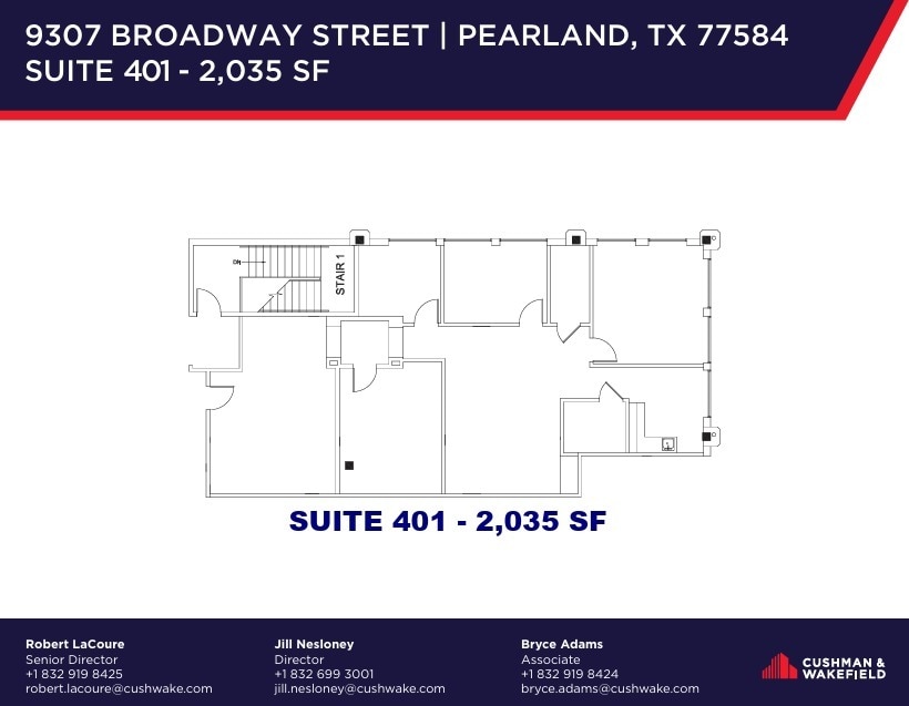 9307 Broadway St, Pearland, TX à louer Plan d’étage– Image 1 sur 1