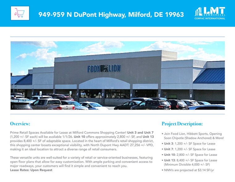 949-959 N Dupont Blvd, Milford, DE à louer - Photo de l’immeuble – Image 2 sur 7