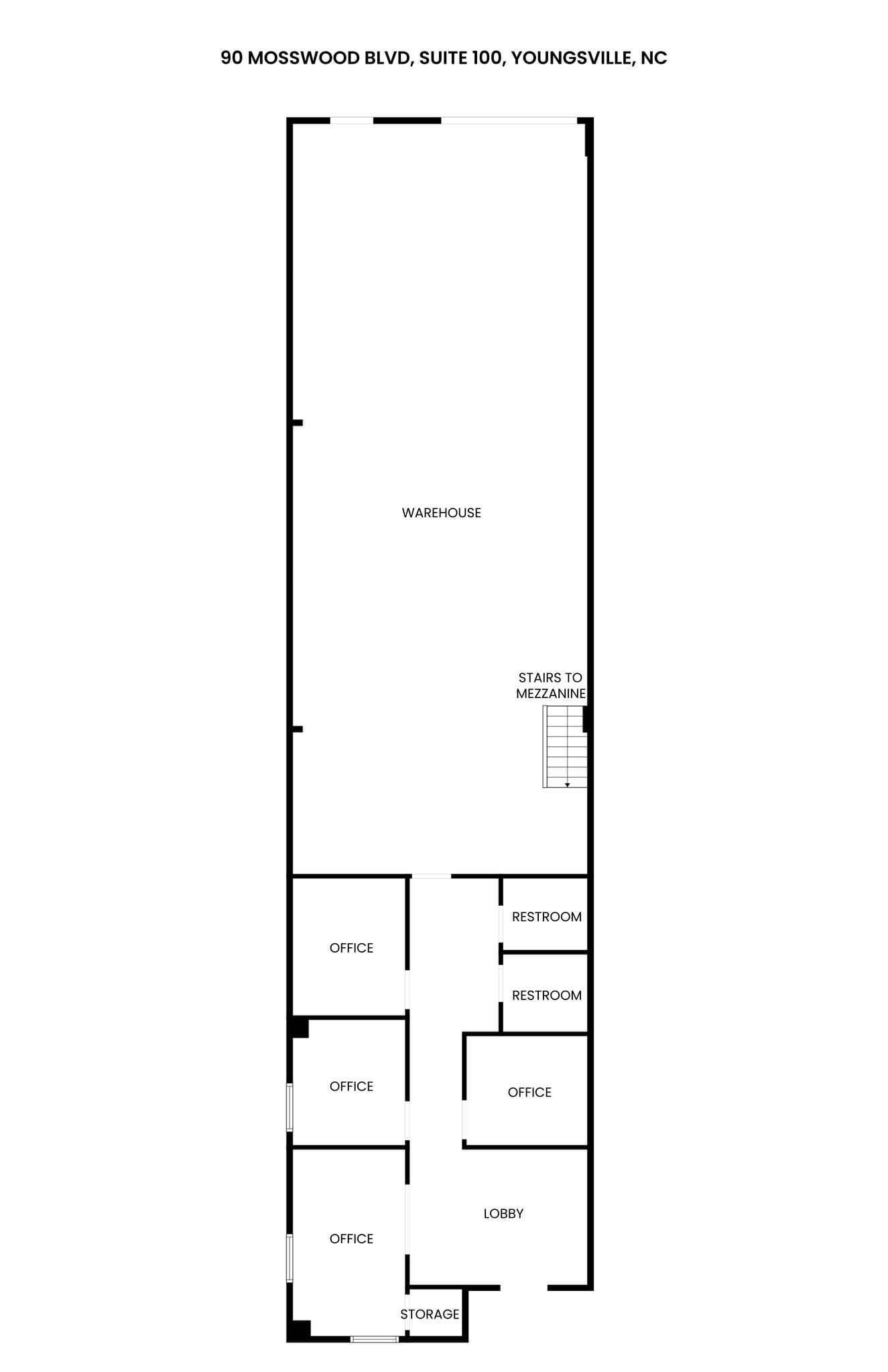 90 Mosswood Blvd, Youngsville, NC à louer Plan de site– Image 1 sur 1