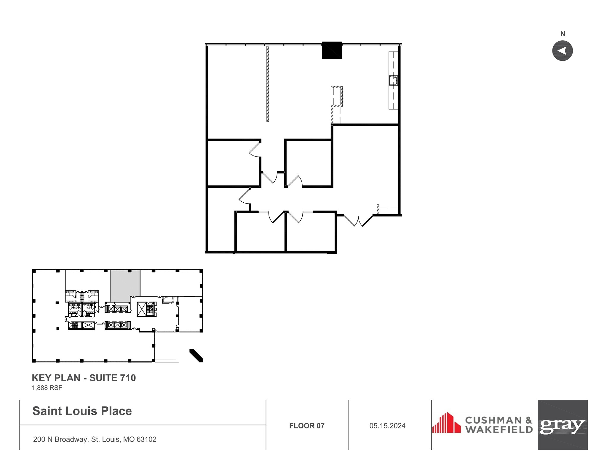 200 N Broadway, Saint Louis, MO à louer Plan de site– Image 1 sur 1