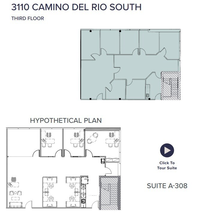 3110 Camino del Rio S, San Diego, CA à louer Plan d’étage– Image 1 sur 1