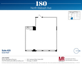 180 N Wabash Ave, Chicago, IL à louer Plan d’étage– Image 1 sur 4