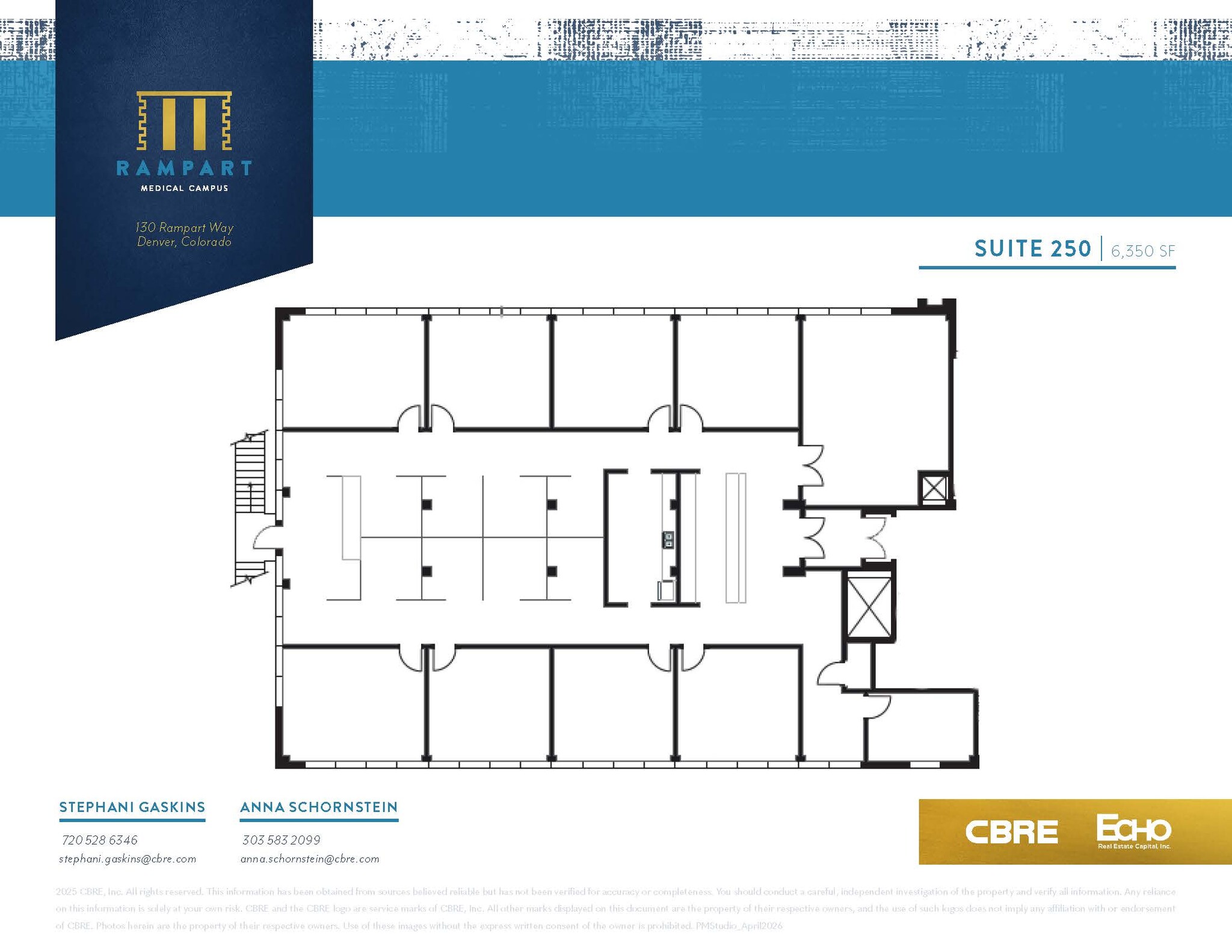 125 Rampart Way, Denver, CO à louer Plan d’étage– Image 1 sur 2