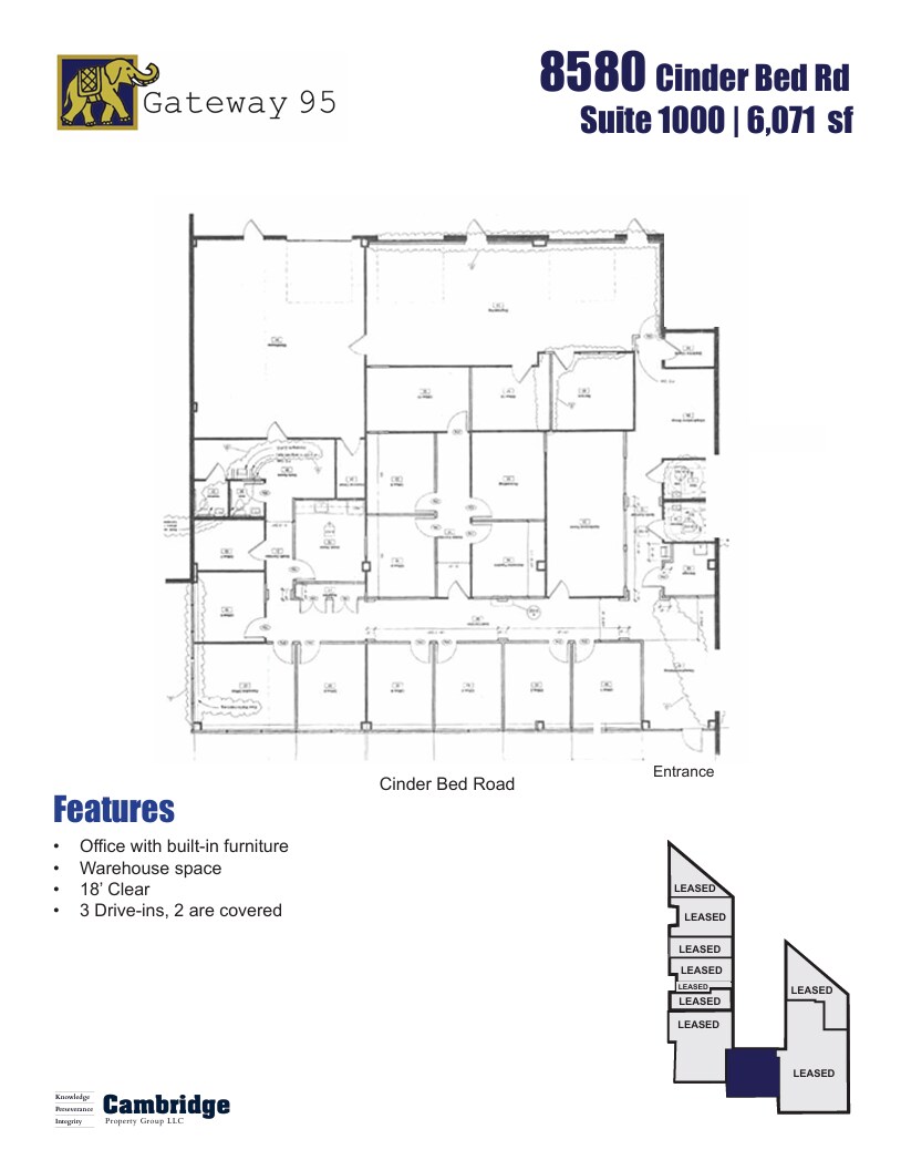 8500 Cinder Bed Rd, Lorton, VA à louer Plan d’étage– Image 1 sur 1