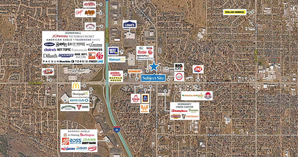 2417 W Main St, Norman, OK à louer - Aérien – Image 3 sur 3