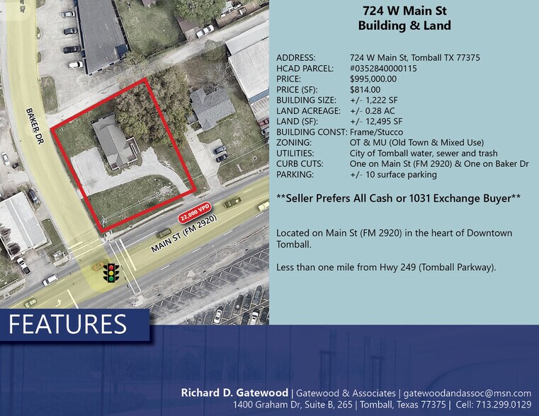 724 W Main St, Tomball, TX à vendre - Photo de l’immeuble – Image 2 sur 16