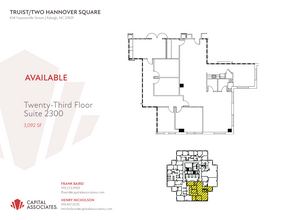 434 Fayetteville St, Raleigh, NC à louer Plan d’étage– Image 1 sur 1