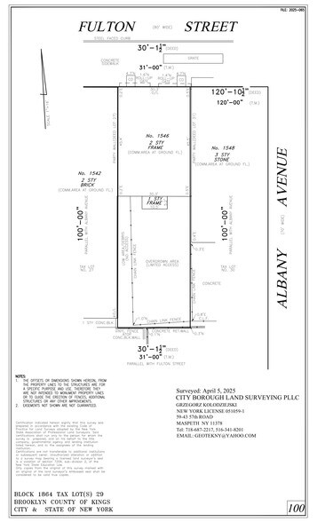 1546 Fulton St, Brooklyn, NY à vendre - Plan cadastral – Image 2 sur 5