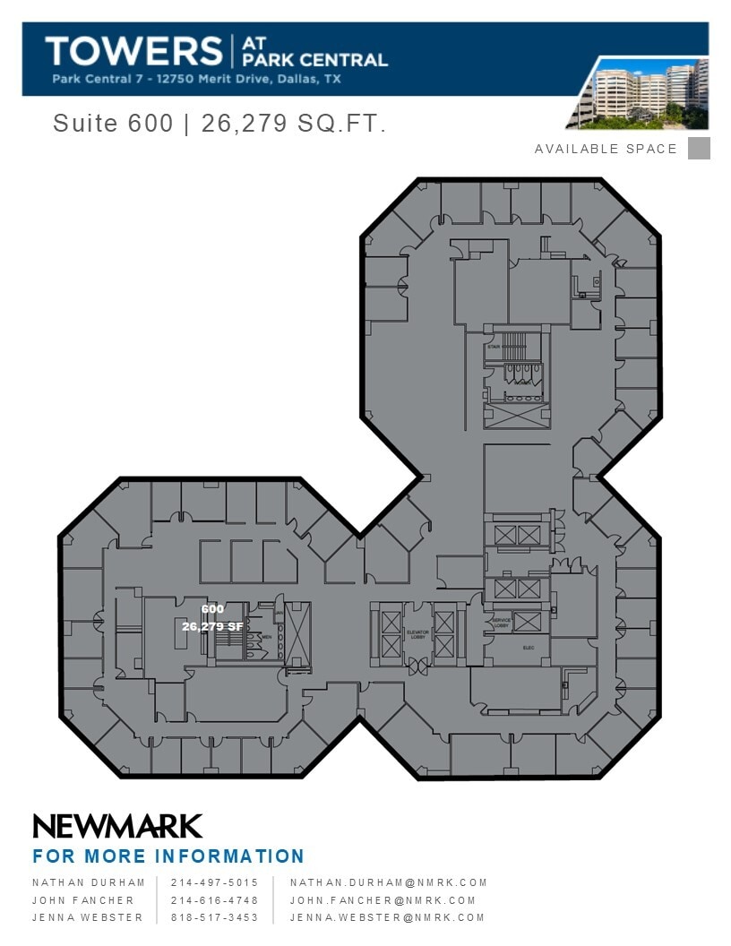 12750 Merit Dr, Dallas, TX à louer Plan d’étage type– Image 1 sur 2