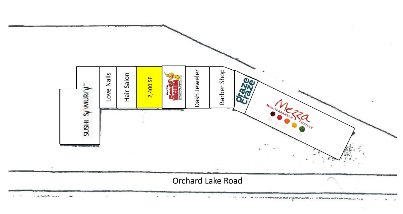 4139-4189 Orchard Lake Rd, Orchard Lake, MI à louer Plan d’étage– Image 1 sur 1