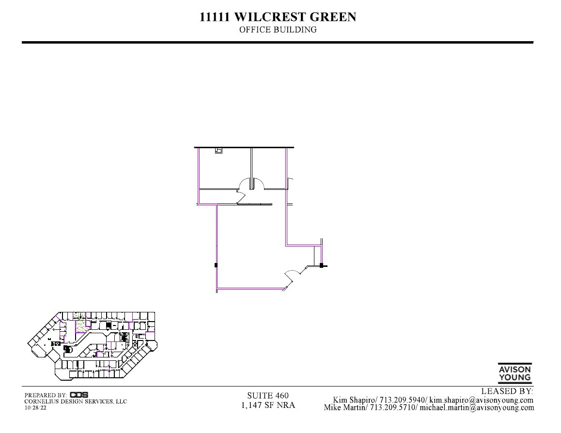 11111 Wilcrest Green Dr, Houston, TX à louer Plan d’étage– Image 1 sur 1