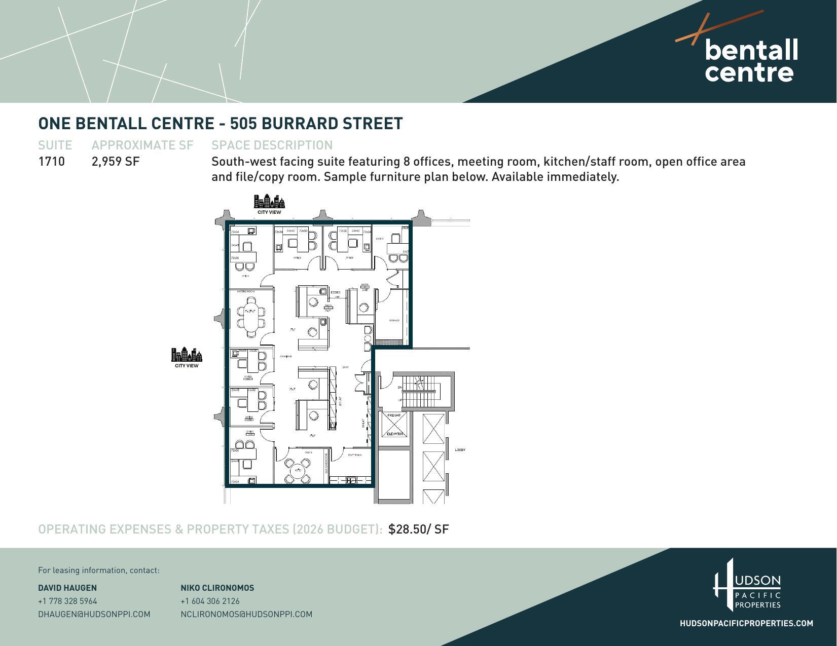 505 Burrard St, Vancouver, BC à louer Plan d’étage– Image 1 sur 1