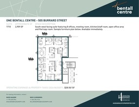 505 Burrard St, Vancouver, BC à louer Plan d’étage– Image 1 sur 1