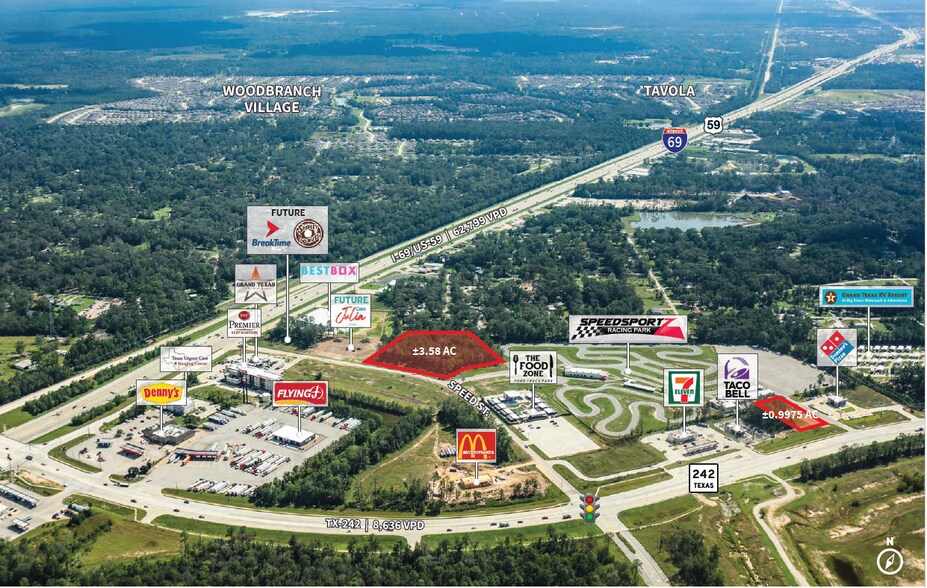 SWQ Speed Street (TX-242 and HWY 59), New Caney, TX à vendre - Aérien – Image 2 sur 2