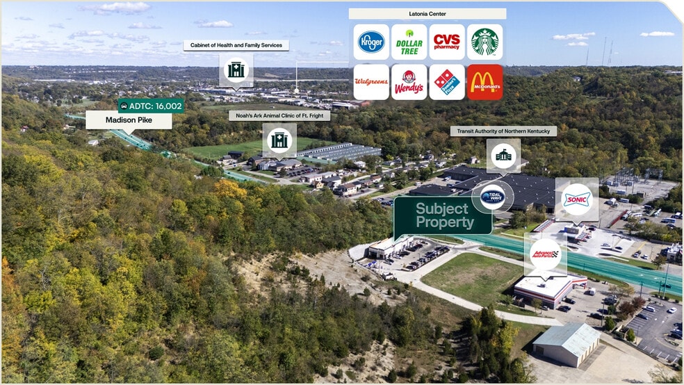 3388 Madison, Ft Wright, KY à vendre - Aérien – Image 3 sur 3