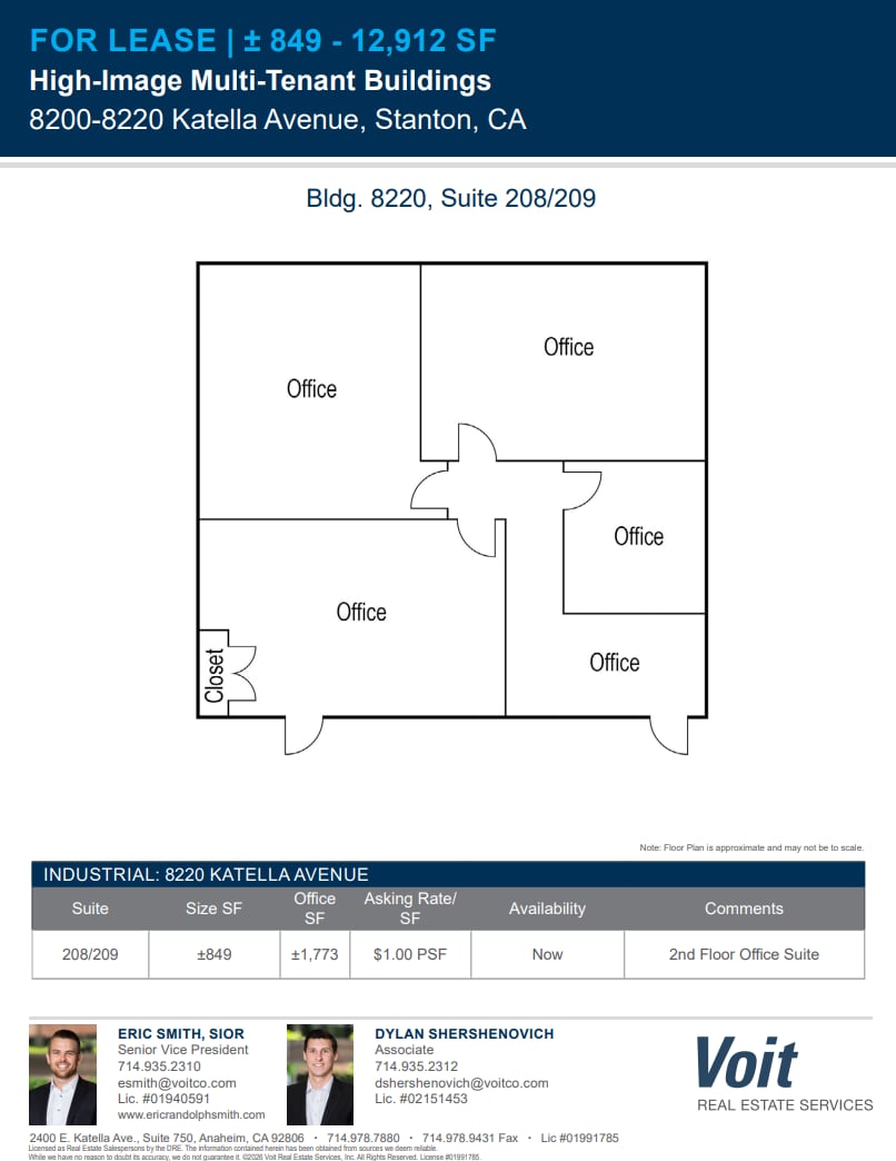 8200-8220 Katella Ave, Stanton, CA à louer Plan d’étage– Image 1 sur 1