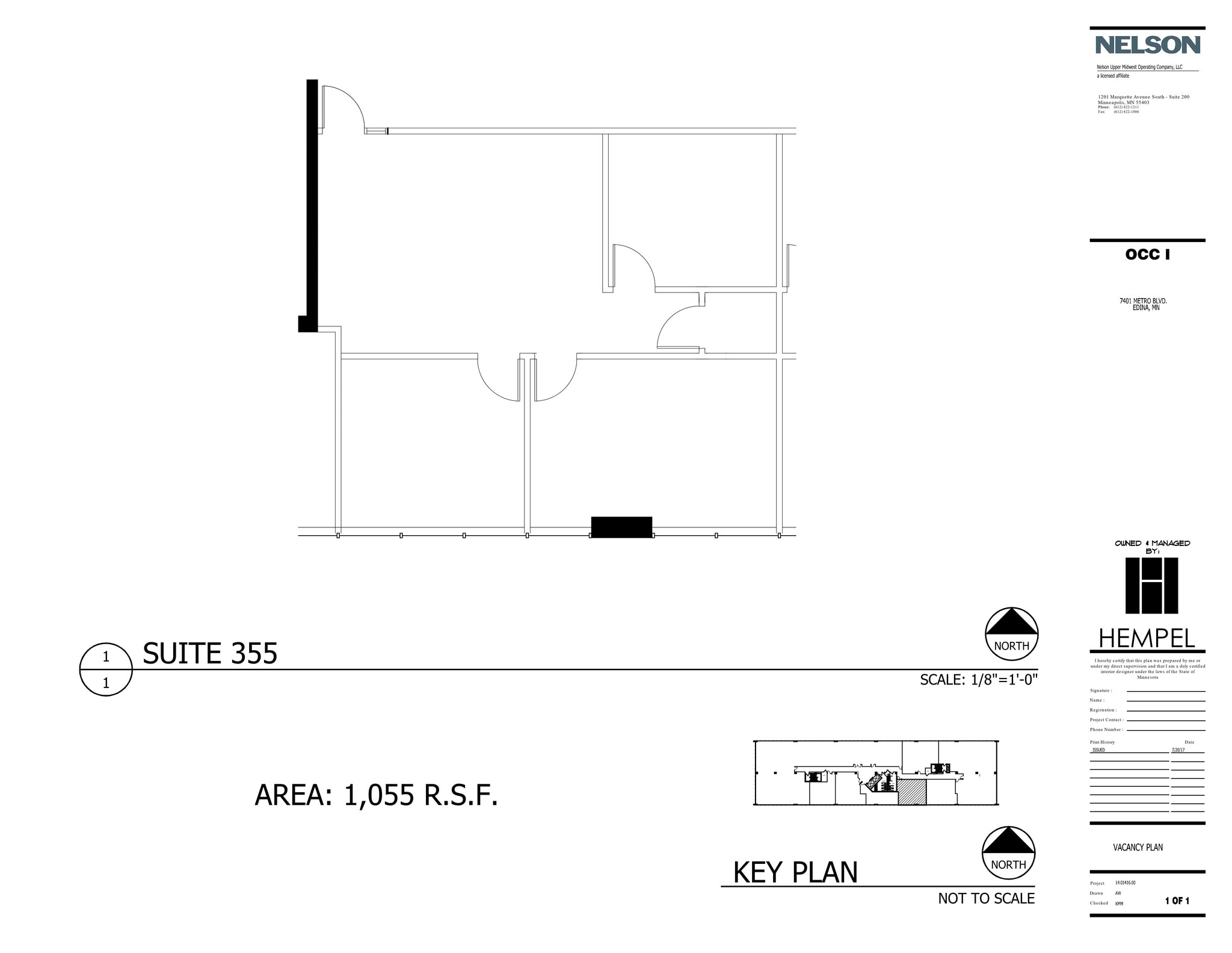 7401 Metro Blvd, Edina, MN à louer Plan de site– Image 1 sur 1