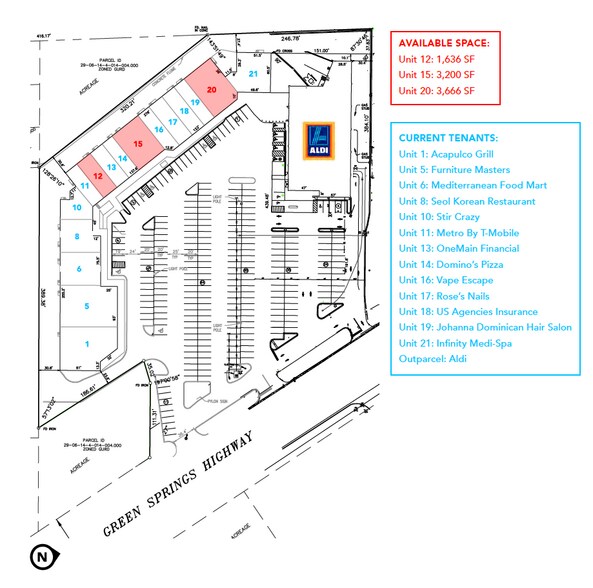 430 Green Springs Hwy, Homewood, AL à louer - Plan de site – Image 3 sur 6