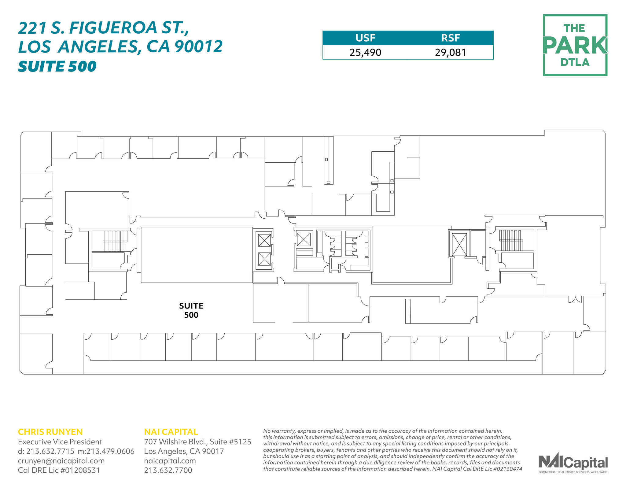 261 S Figueroa St, Los Angeles, CA à louer Plan d’étage– Image 1 sur 2