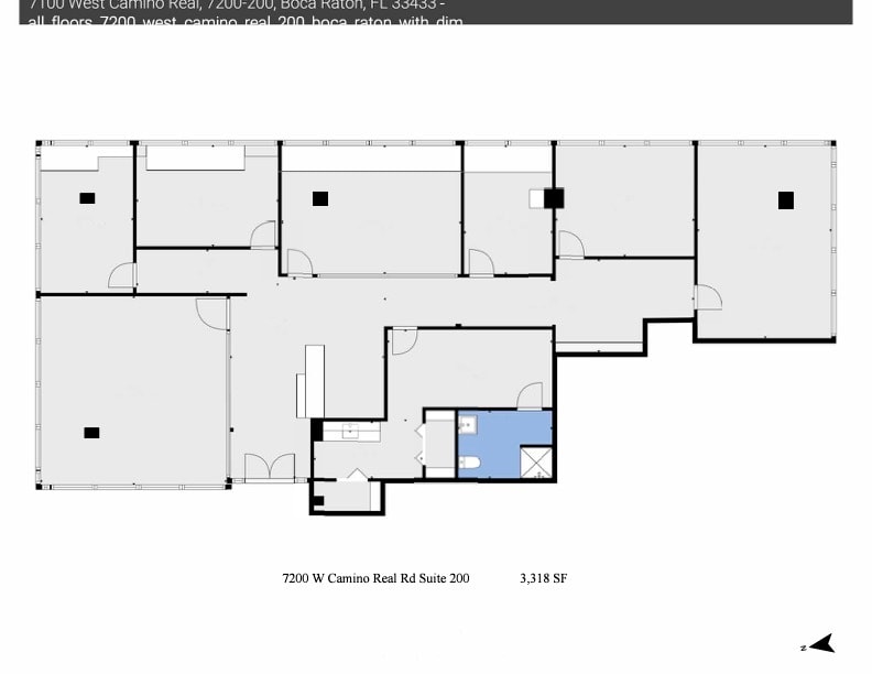 7100 W Camino Real, Boca Raton, FL à louer Plan d’étage– Image 1 sur 32