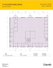 77 Accord Park Dr, Norwell, MA à louer Plan d’étage– Image 1 sur 1