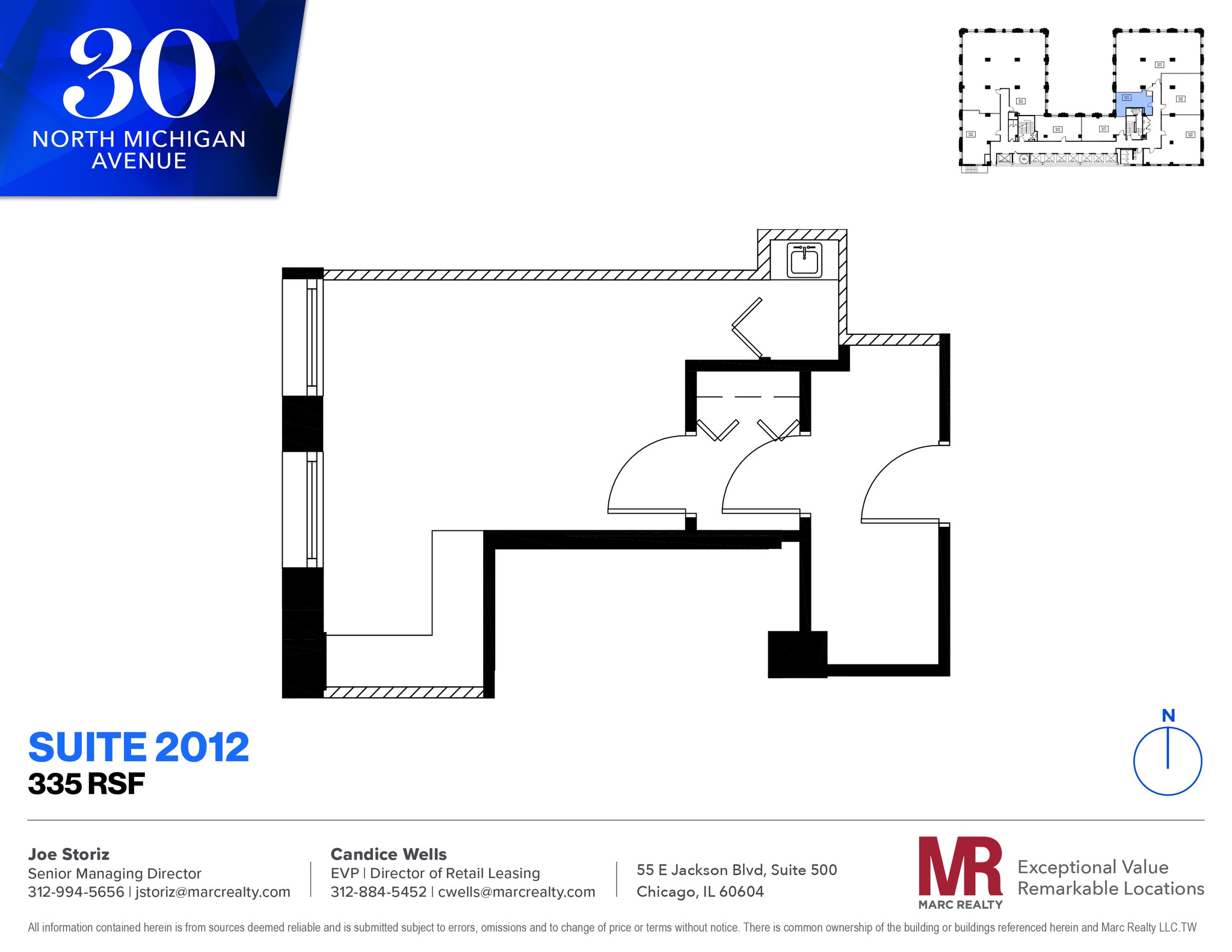 30 N Michigan Ave, Chicago, IL à louer Plan d’étage– Image 1 sur 5