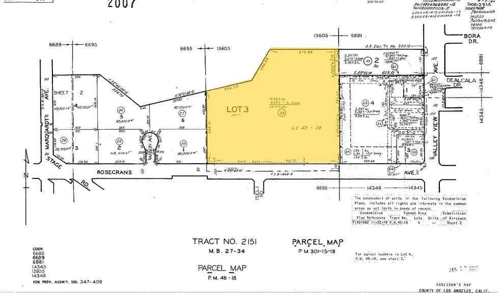 14001-14007 Rosecrans Ave, La Mirada, CA à louer - Plan cadastral – Image 2 sur 2