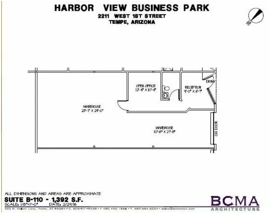 2209 W 1st St, Tempe, AZ à louer Plan d’étage– Image 1 sur 1