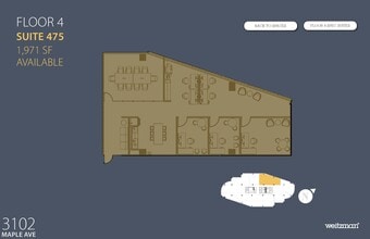 3102 Maple Ave, Dallas, TX à louer Plan d’étage– Image 1 sur 1