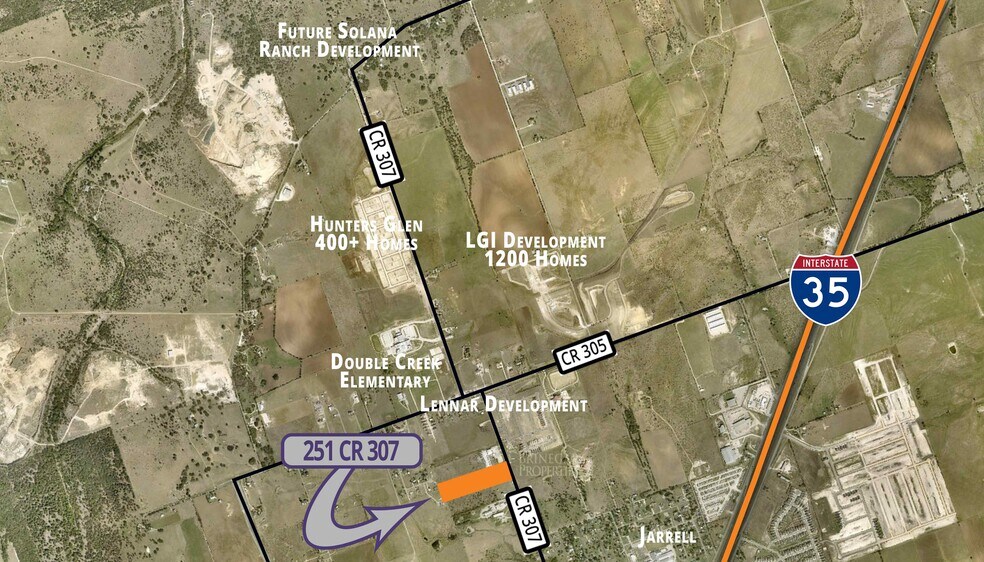 251 County Road 307, Jarrell, TX à vendre - Aérien – Image 2 sur 4