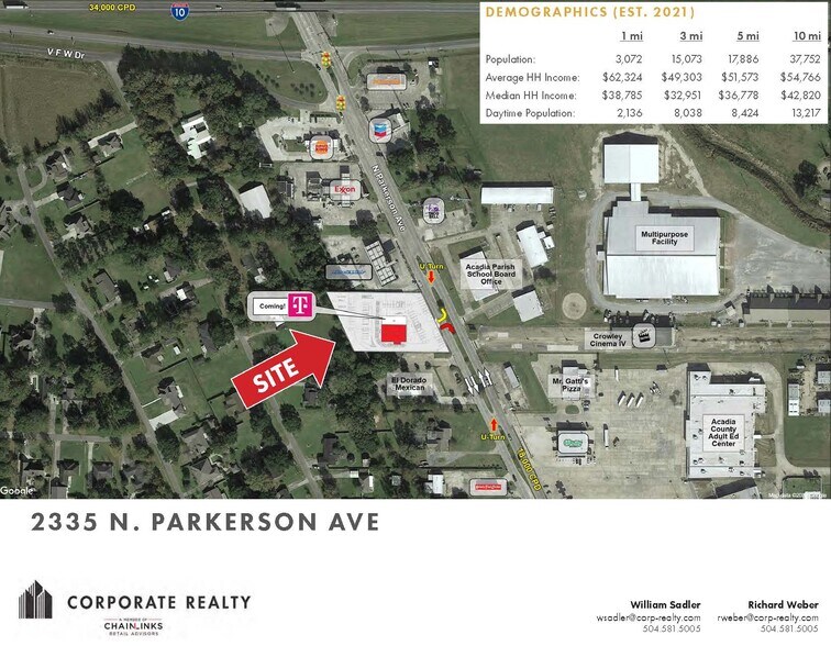 2335 N Parkerson Ave, Crowley, LA à louer - Aérien – Image 3 sur 6