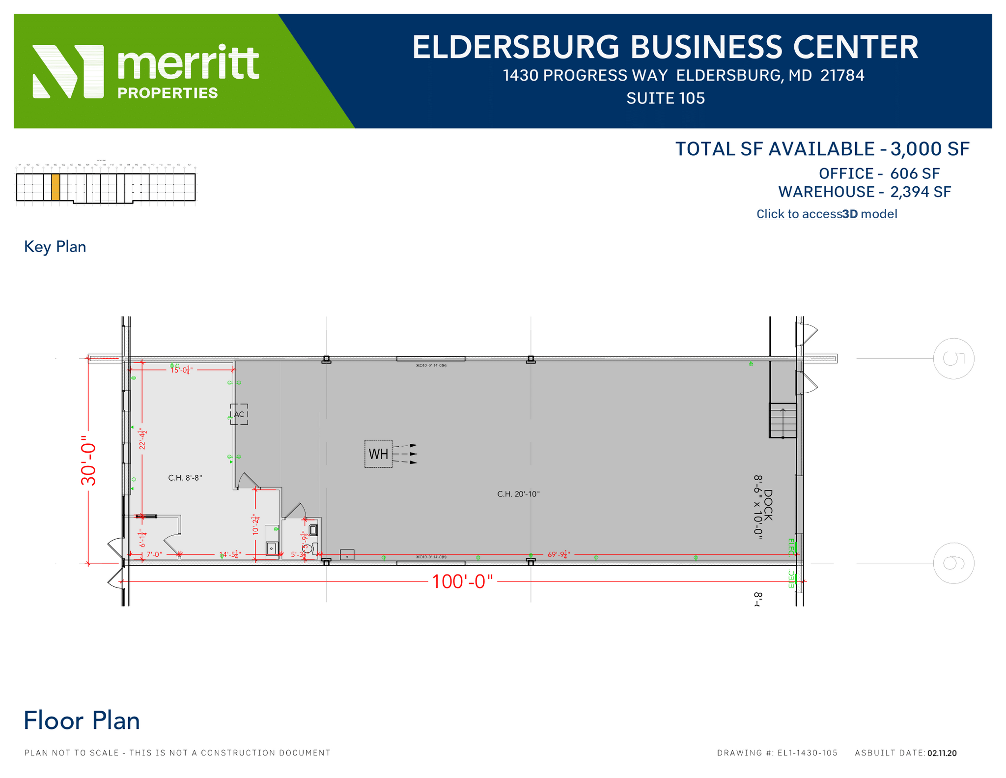 1393 Progress Way, Eldersburg, MD à louer Plan d’étage– Image 1 sur 2
